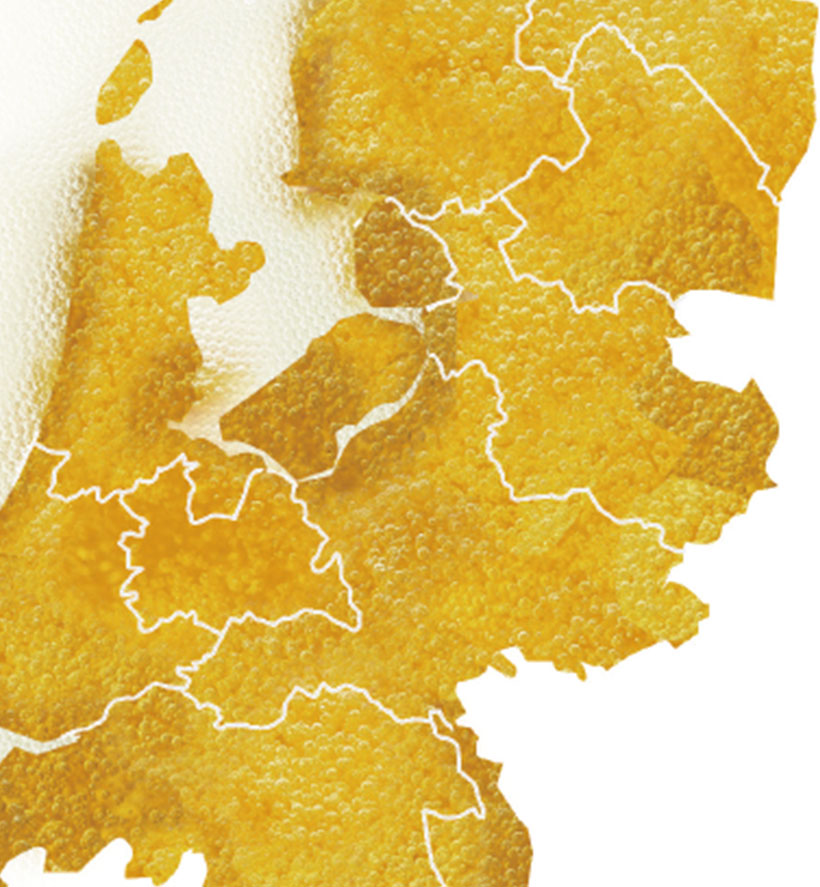 Kaart van Nederland met ABT cafés